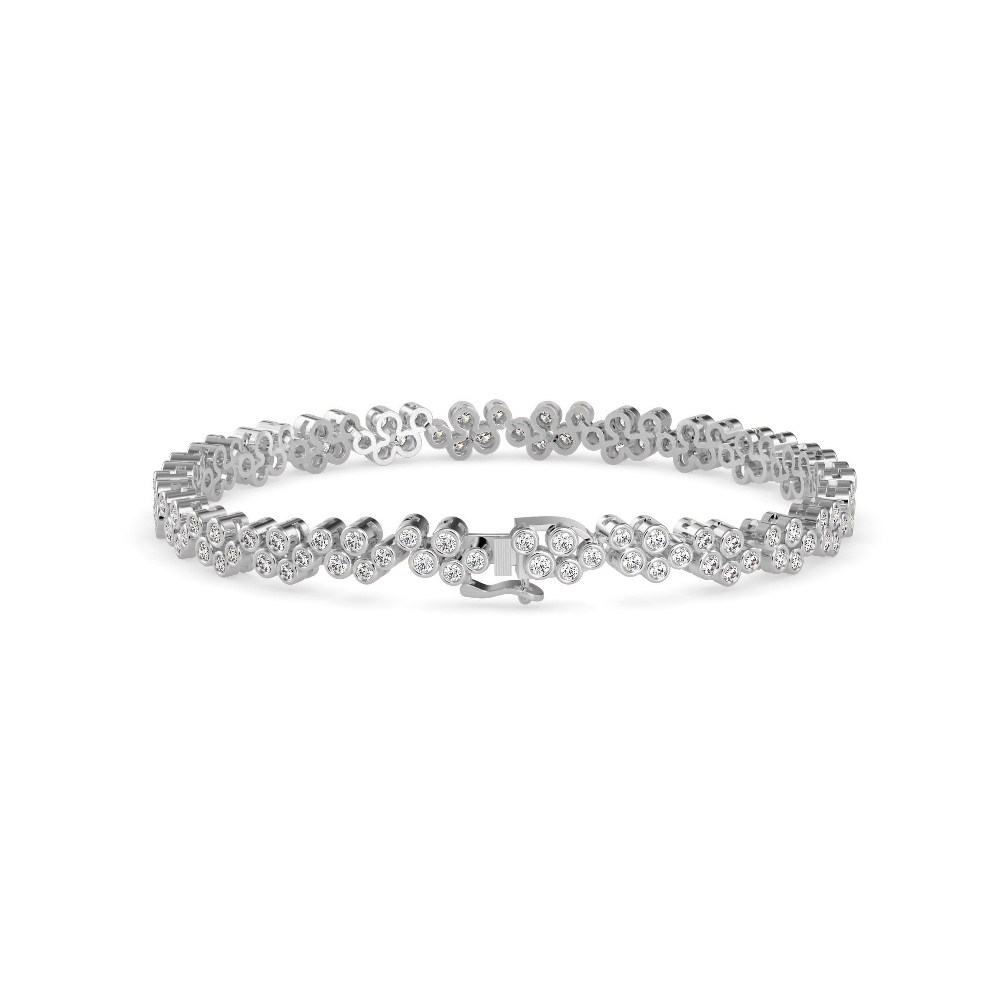 Duchess Diamond Tennis Bracelet-Silver