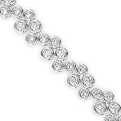 Duchess Diamond Tennis Bracelet-Silver