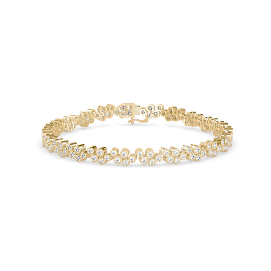 Duchess Diamond Tennis Bracelet-Golden