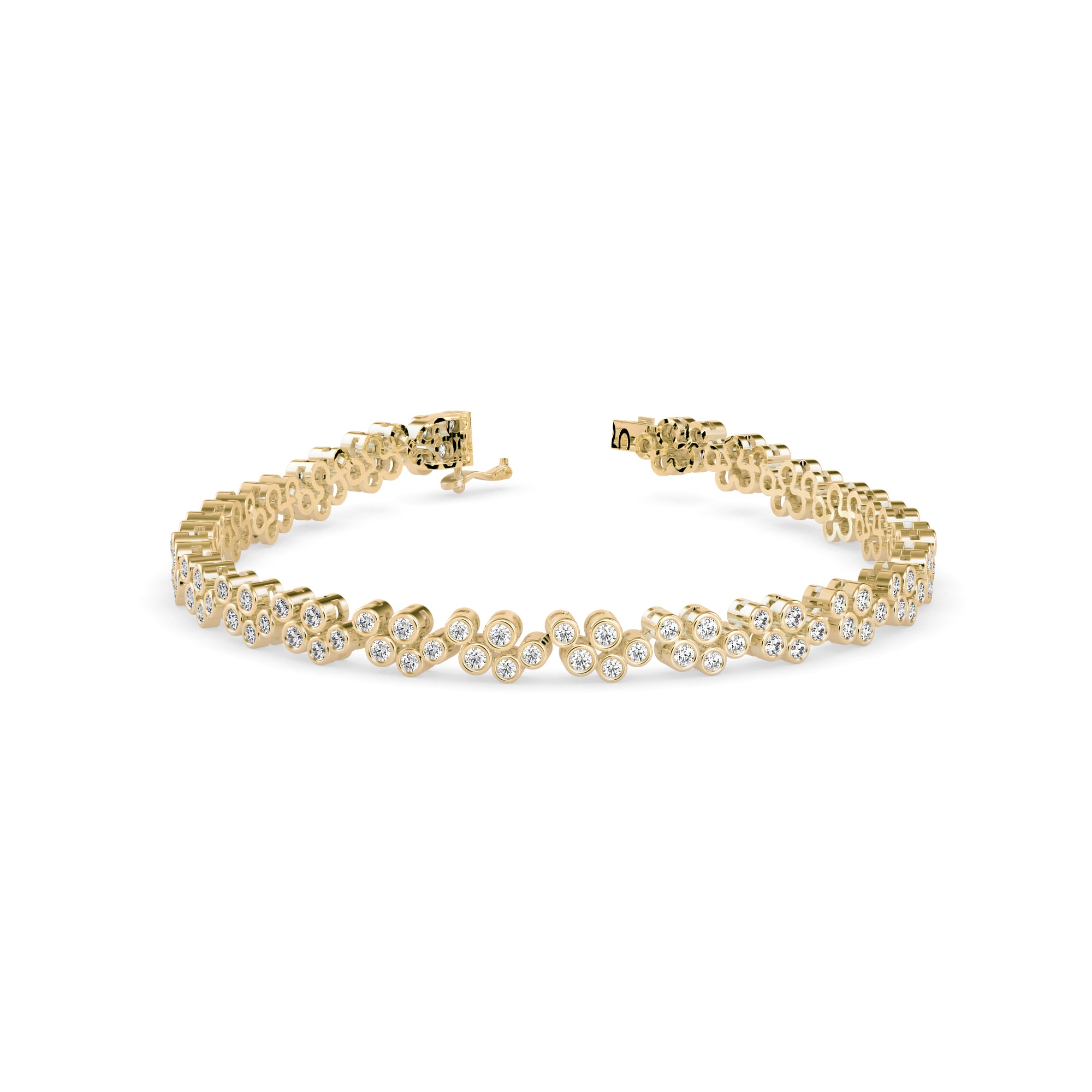 Duchess Diamond Tennis Bracelet-Golden