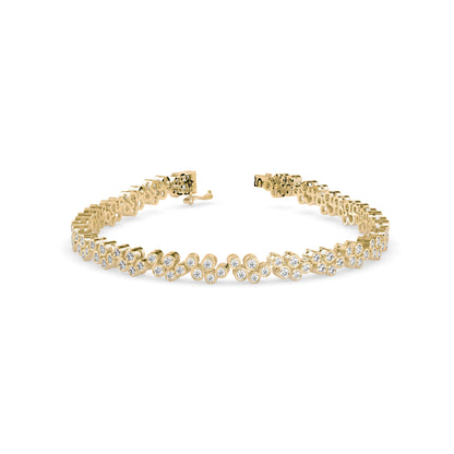 Duchess Diamond Tennis Bracelet-Golden