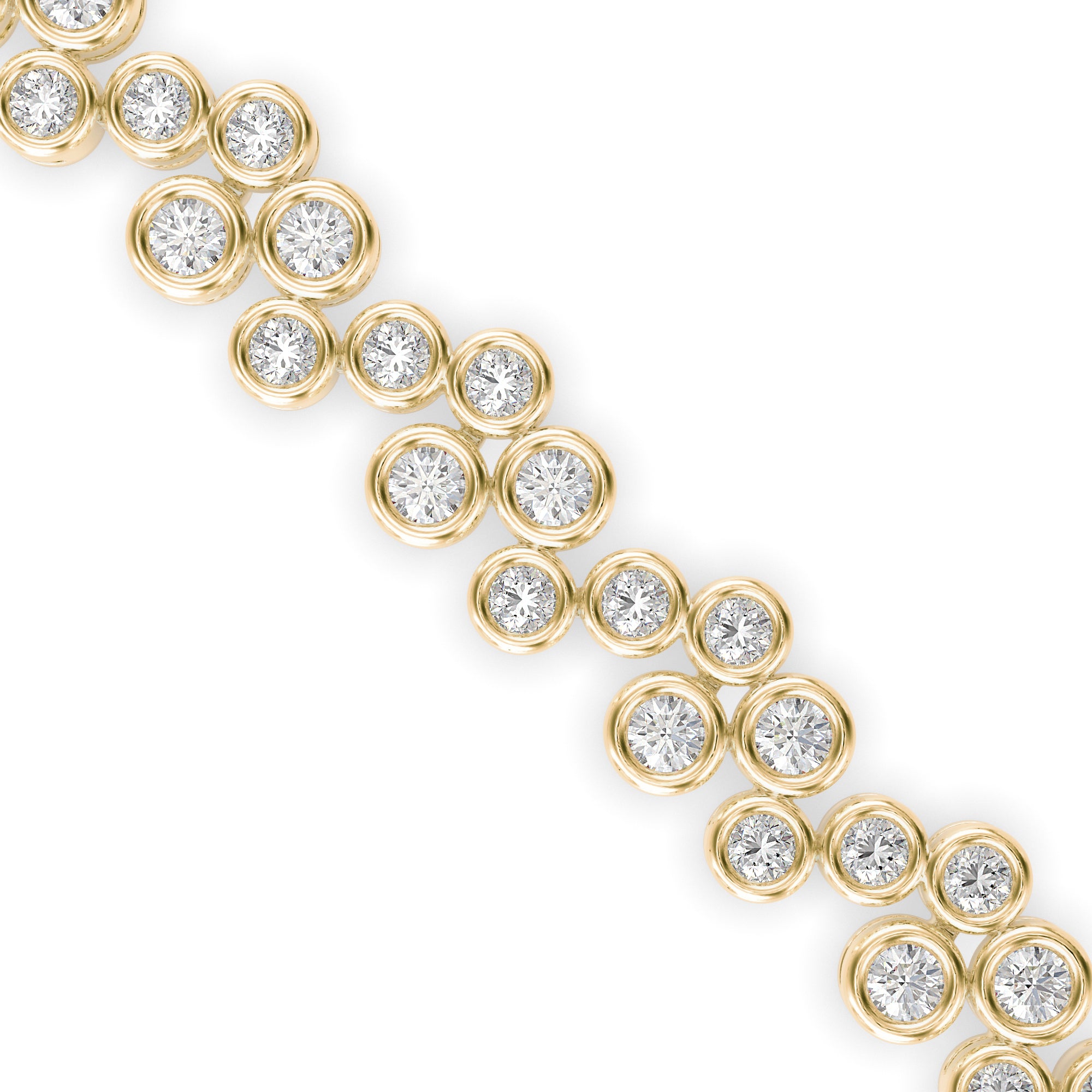 Duchess Diamond Tennis Bracelet-Golden