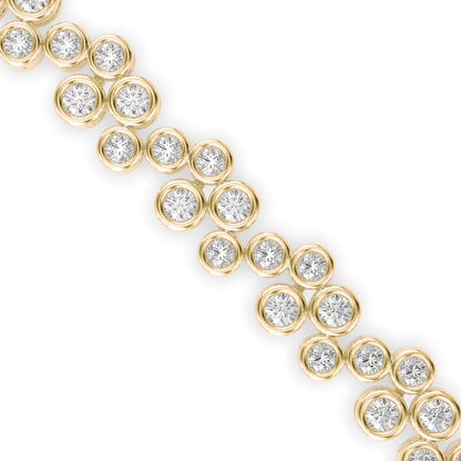 Duchess Diamond Tennis Bracelet-Golden