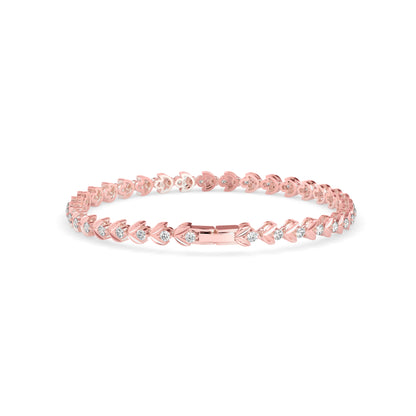 Celestial Diamond Tennis Bracelet-Rose Gold