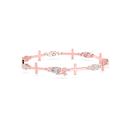 Divine Diamond Tennis Bracelet-Rose Gold