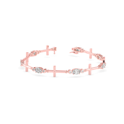 Divine Diamond Tennis Bracelet-Rose Gold