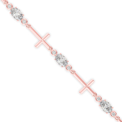 Divine Diamond Tennis Bracelet-Rose Gold