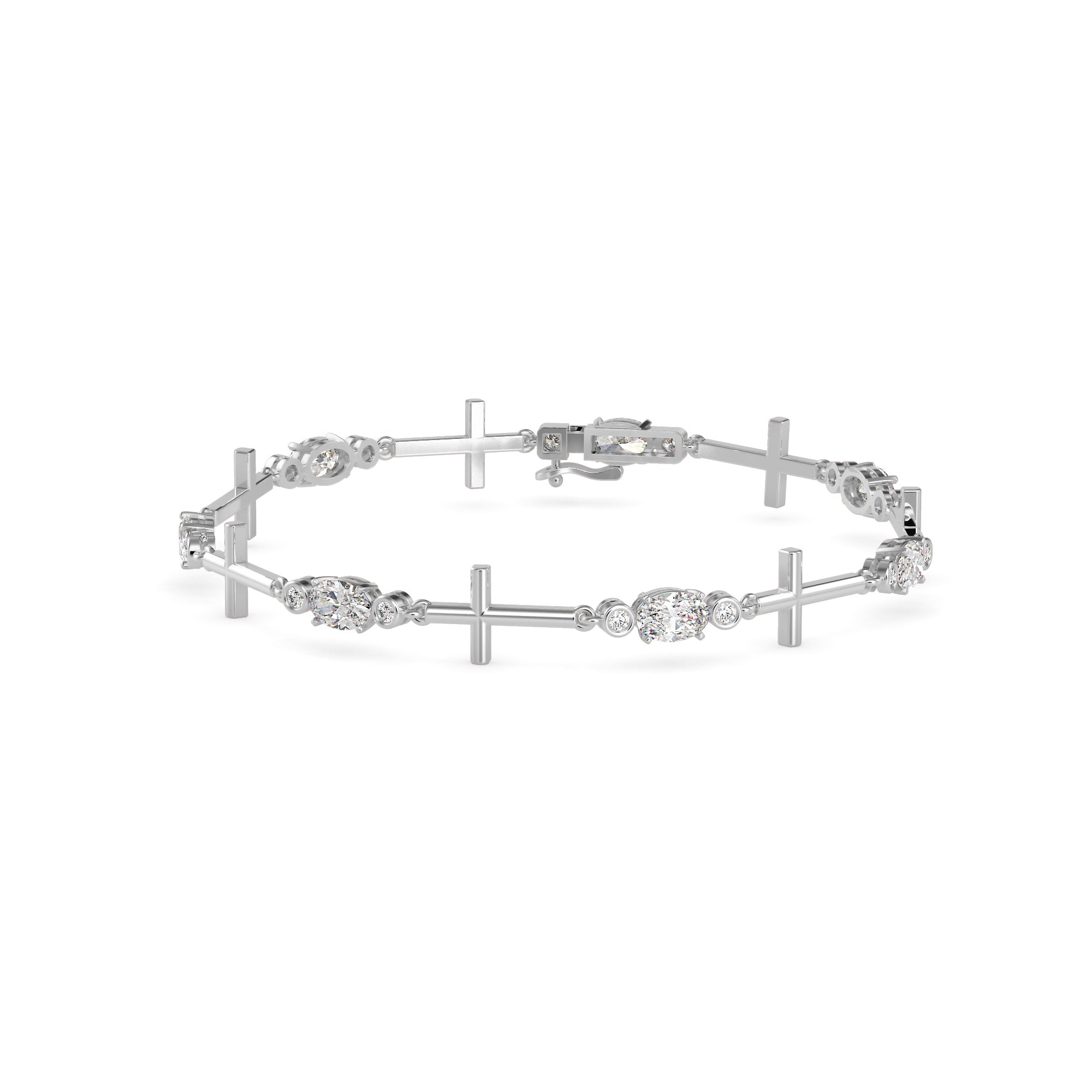 Divine Diamond Tennis Bracelet-Silver