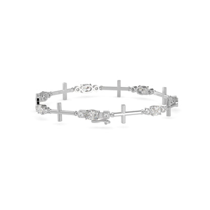 Divine Diamond Tennis Bracelet-Silver