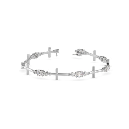 Divine Diamond Tennis Bracelet-Silver