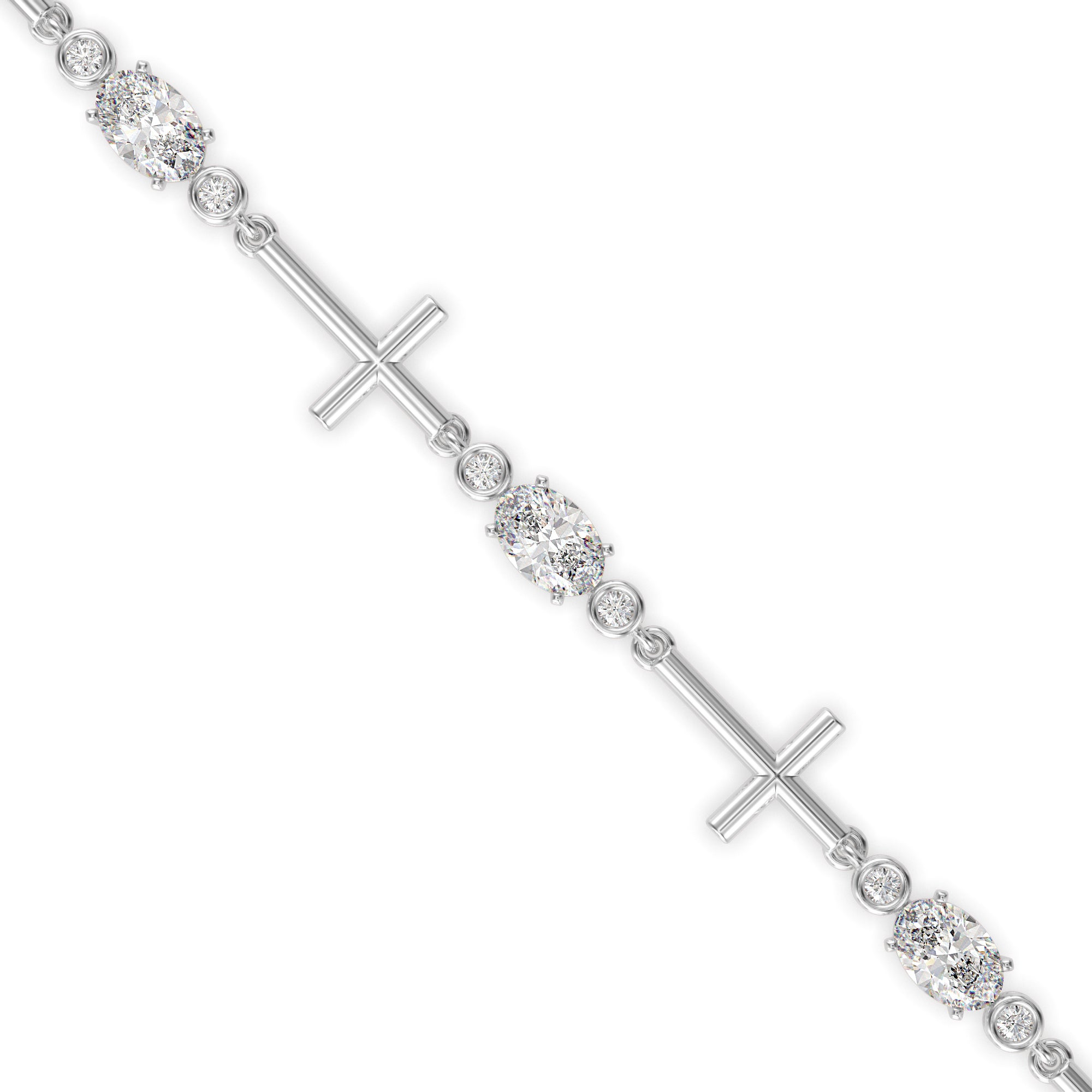 Divine Diamond Tennis Bracelet-Silver