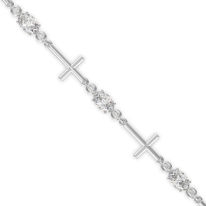 Divine Diamond Tennis Bracelet-Silver