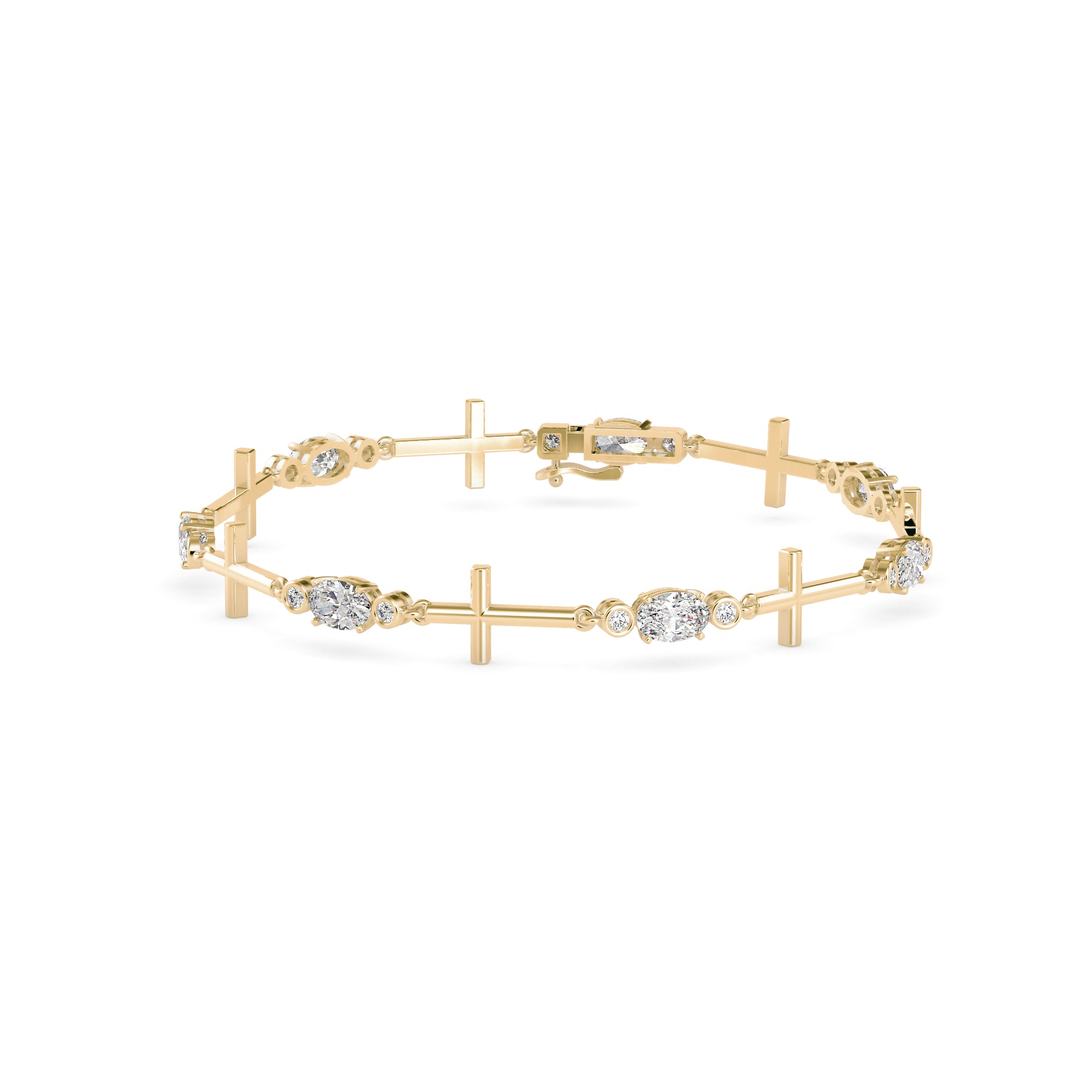 Divine Diamond Tennis Bracelet-Golden