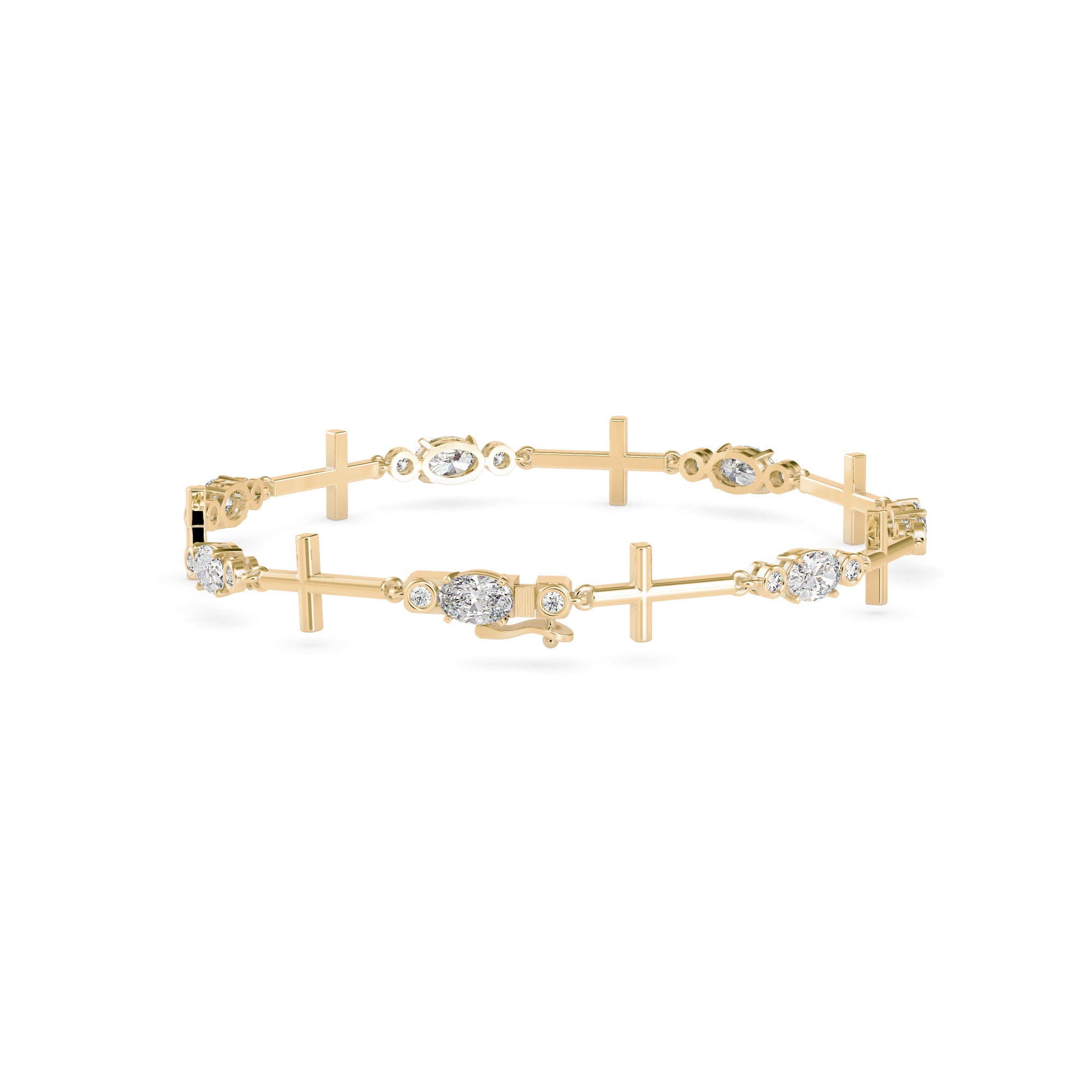 Divine Diamond Tennis Bracelet-Golden