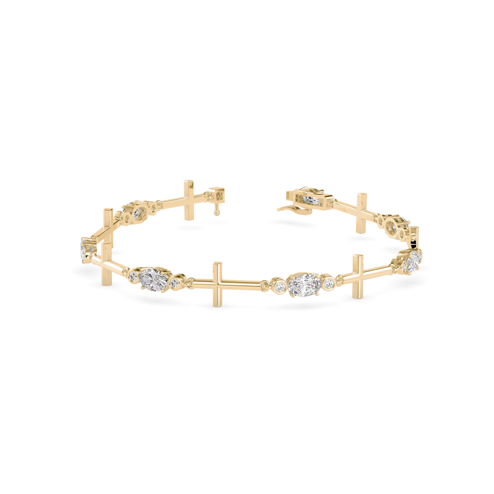 Divine Diamond Tennis Bracelet-Golden