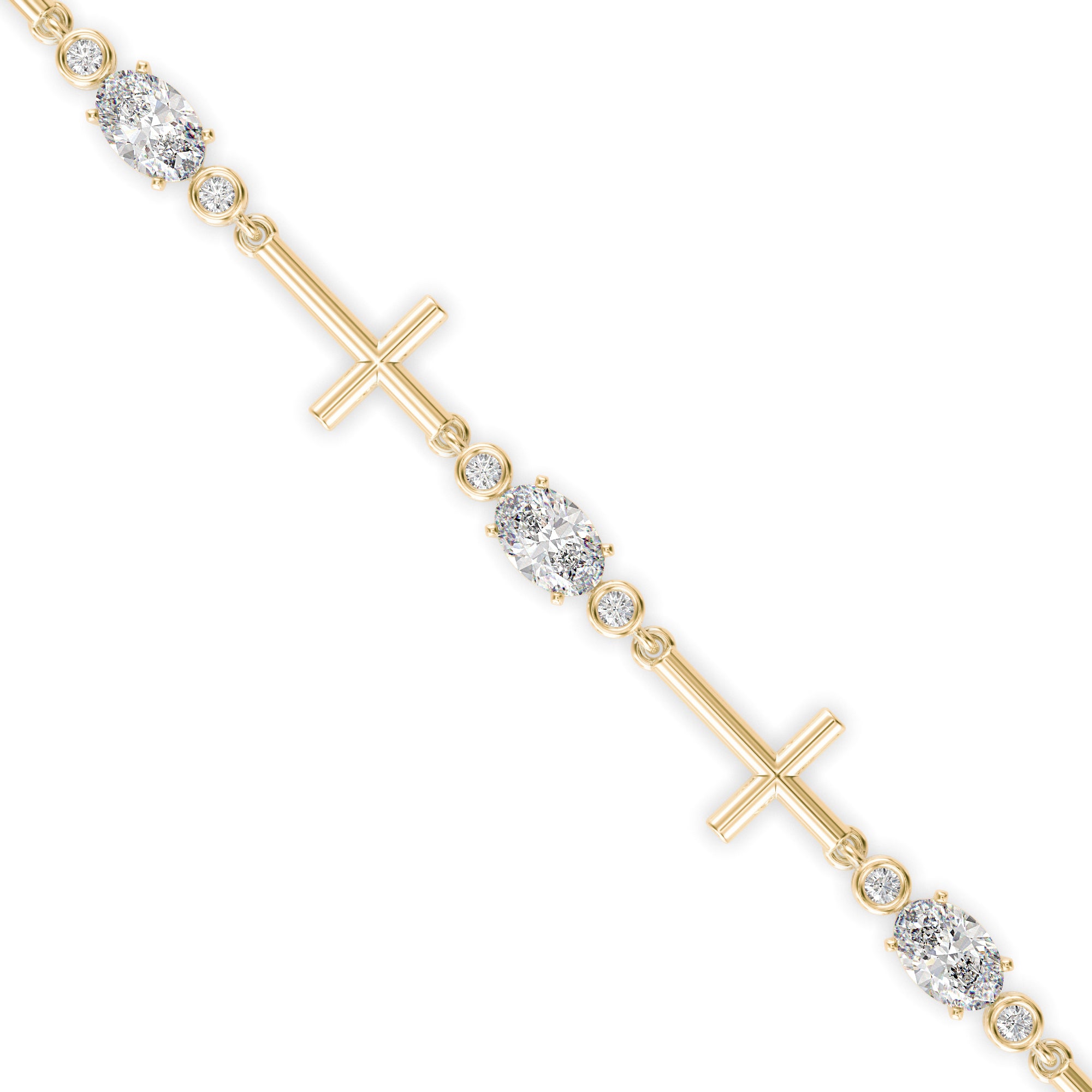 Divine Diamond Tennis Bracelet-Golden