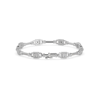 Heavenly Tennis Diamond Bracelet-Silver