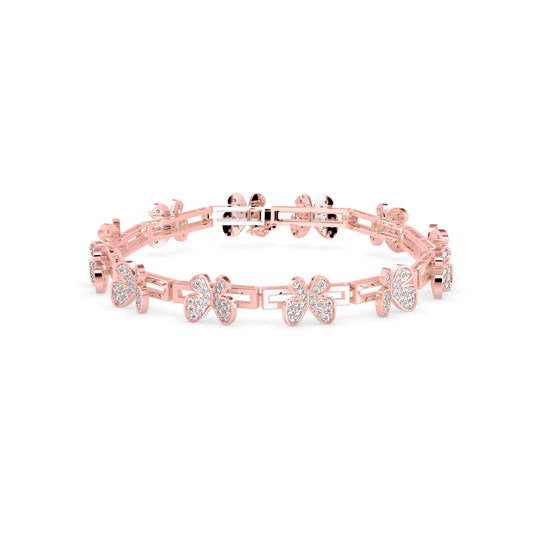 Seraph Tennis Diamond Bracelet-Rose Gold
