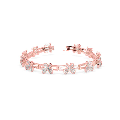 Seraph Tennis Diamond Bracelet-Rose Gold