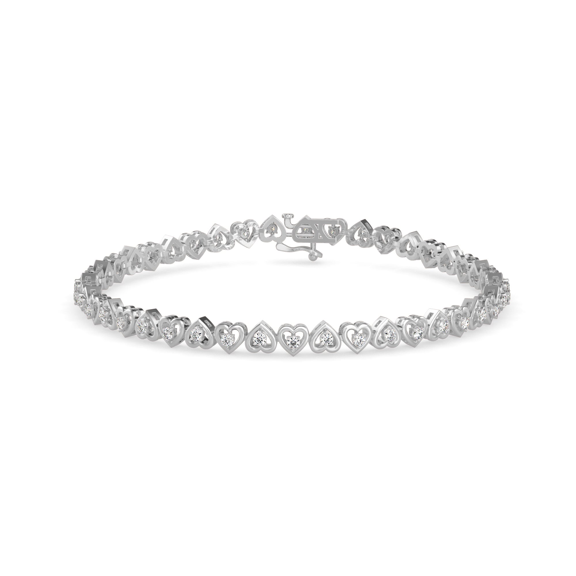 Angola Diamond Tennis Bracelet-Silver