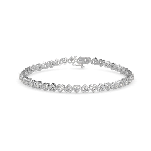 Angola Diamond Tennis Bracelet-Silver