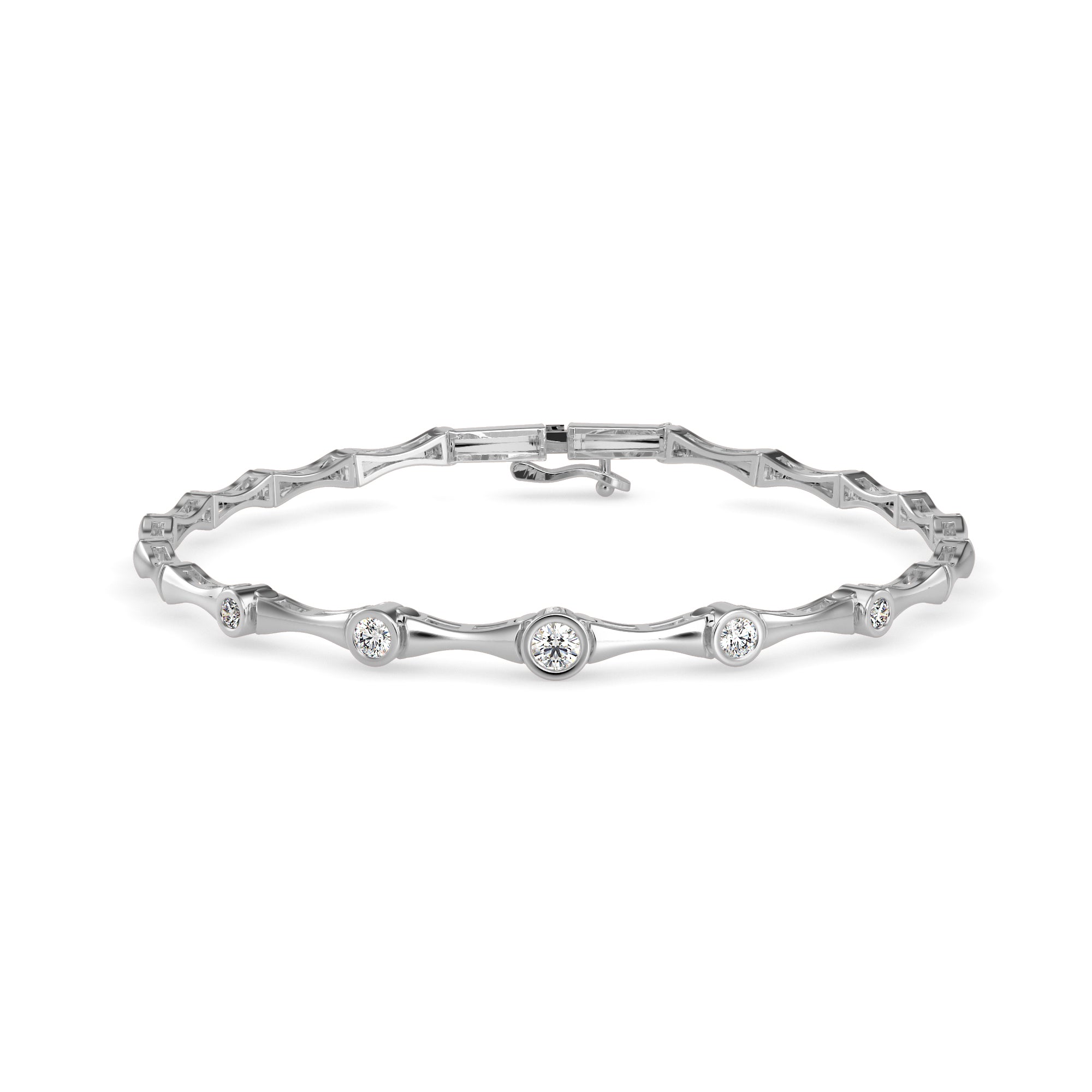 Precious Diamond Tennis Bracelet-Silver
