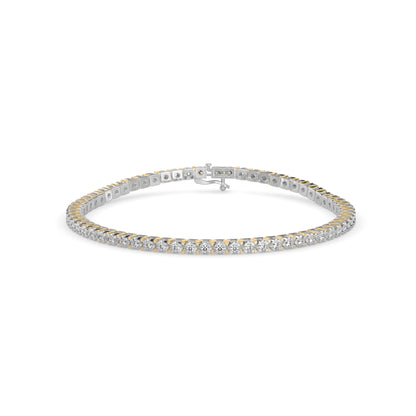 Turkel Diamond Tennis Bracelet-Golden