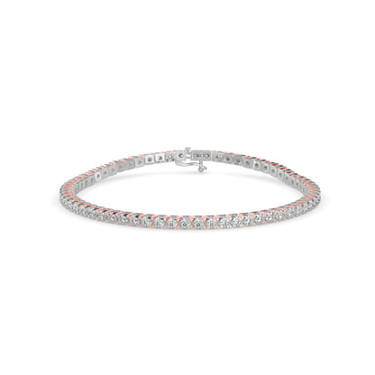 Turkel Diamond Tennis Bracelet-Rose Gold