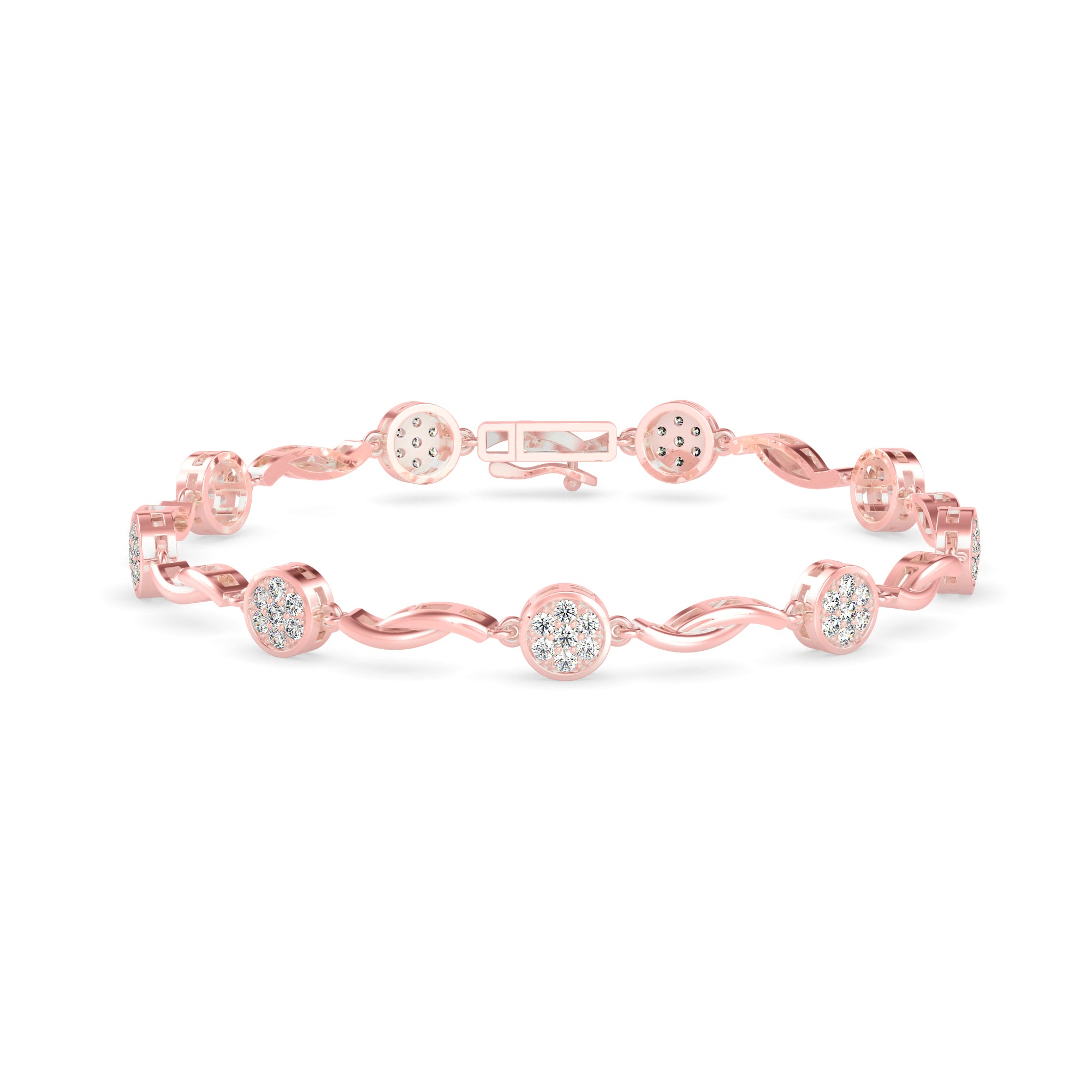 Opulent Diamond Tennis Bracelet-Rose Gold