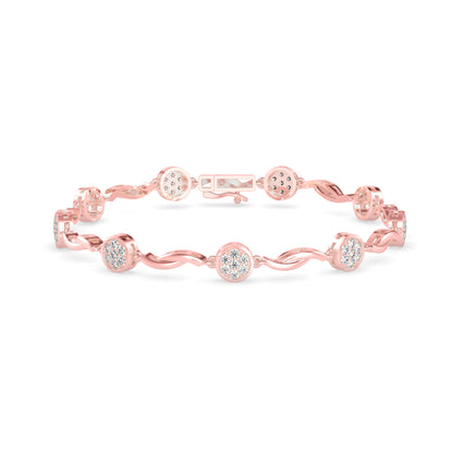 Opulent Diamond Tennis Bracelet-Rose Gold