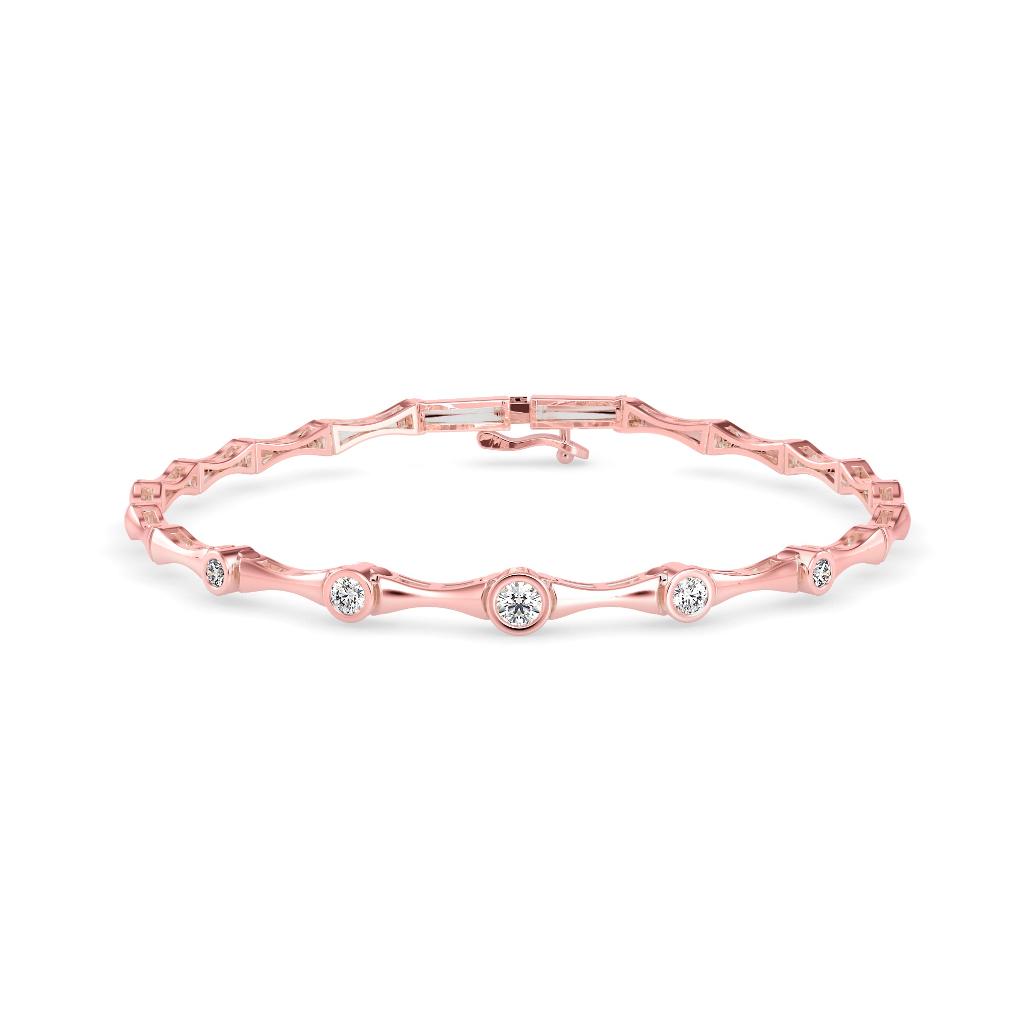 Precious Diamond Tennis Bracelet-Rose Gold