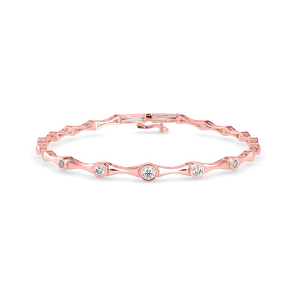 Precious Diamond Tennis Bracelet-Rose Gold