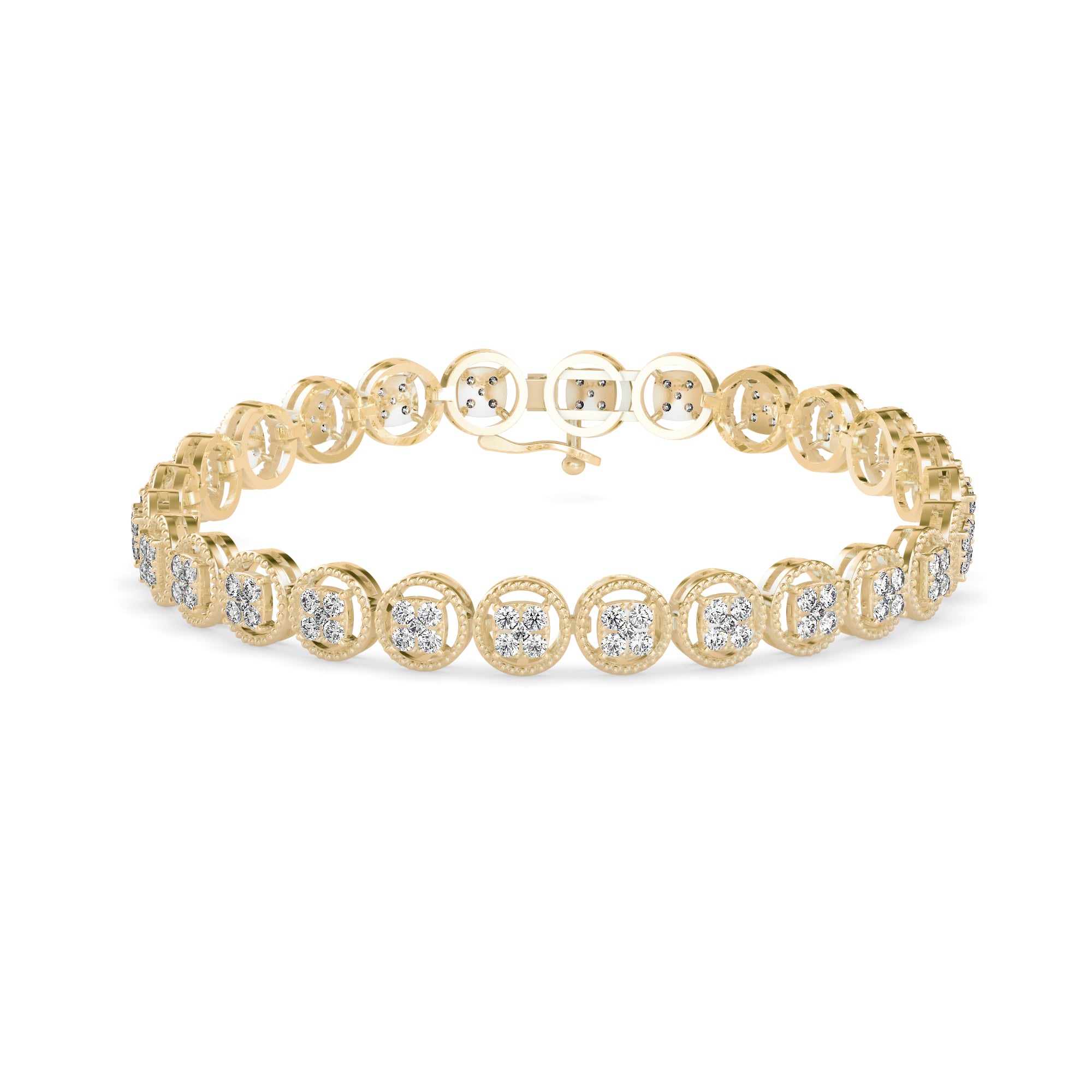 Venelia Diamond Tennis Bracelet-Golden