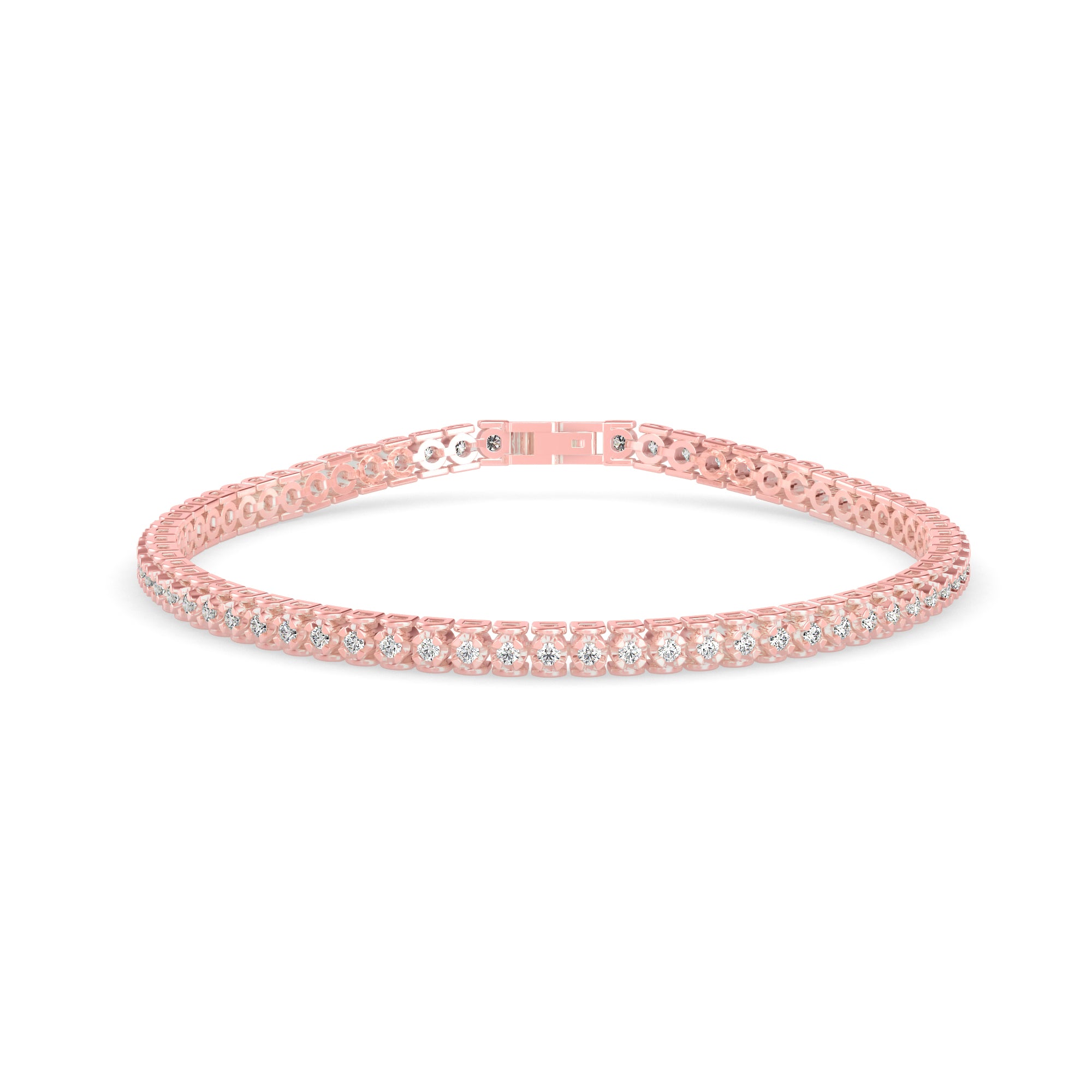 Orana Tennis Diamond Bracelet-Rose Gold
