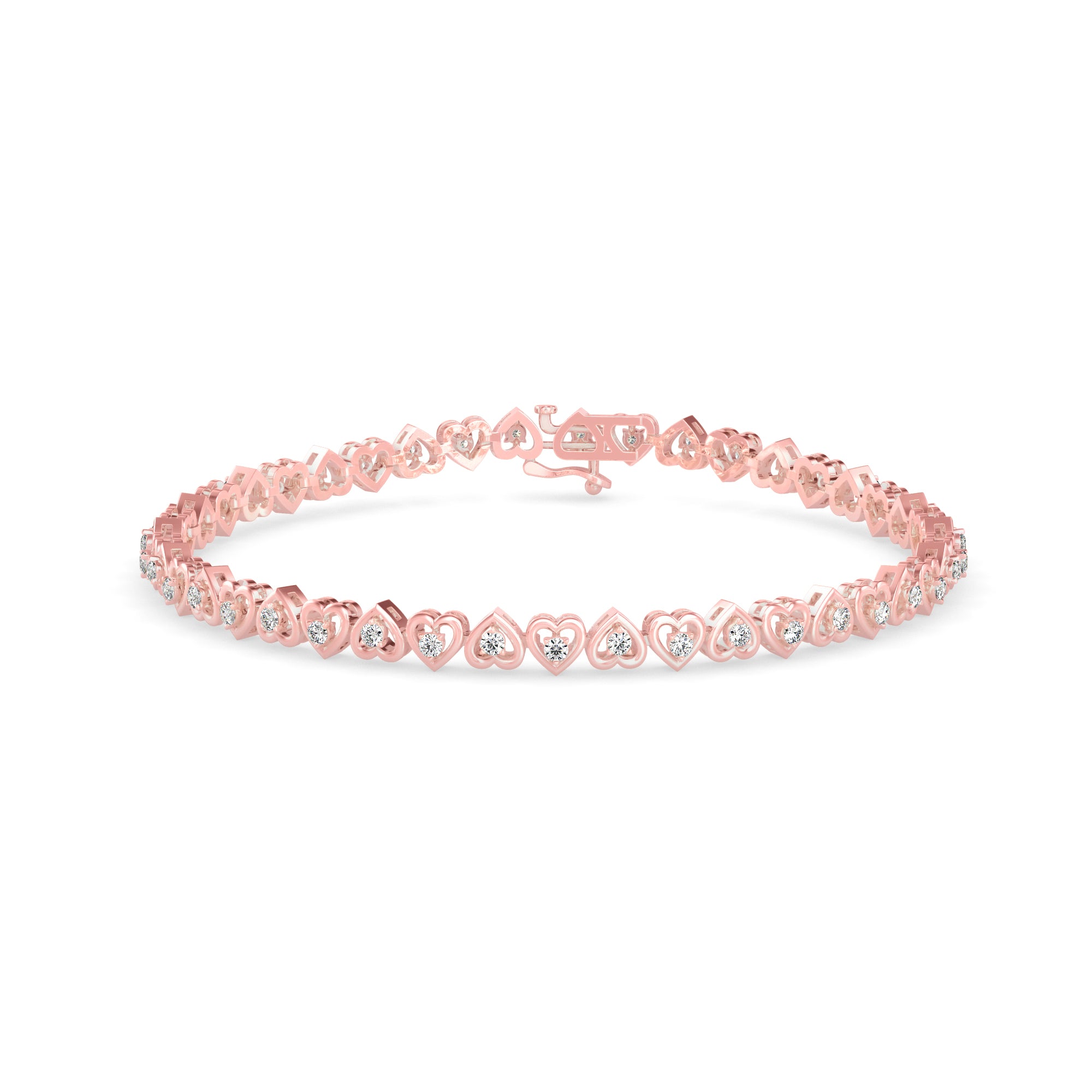 Angola Diamond Tennis Bracelet-Rose Gold