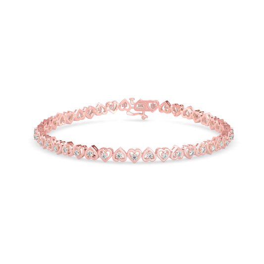 Angola Diamond Tennis Bracelet-Rose Gold