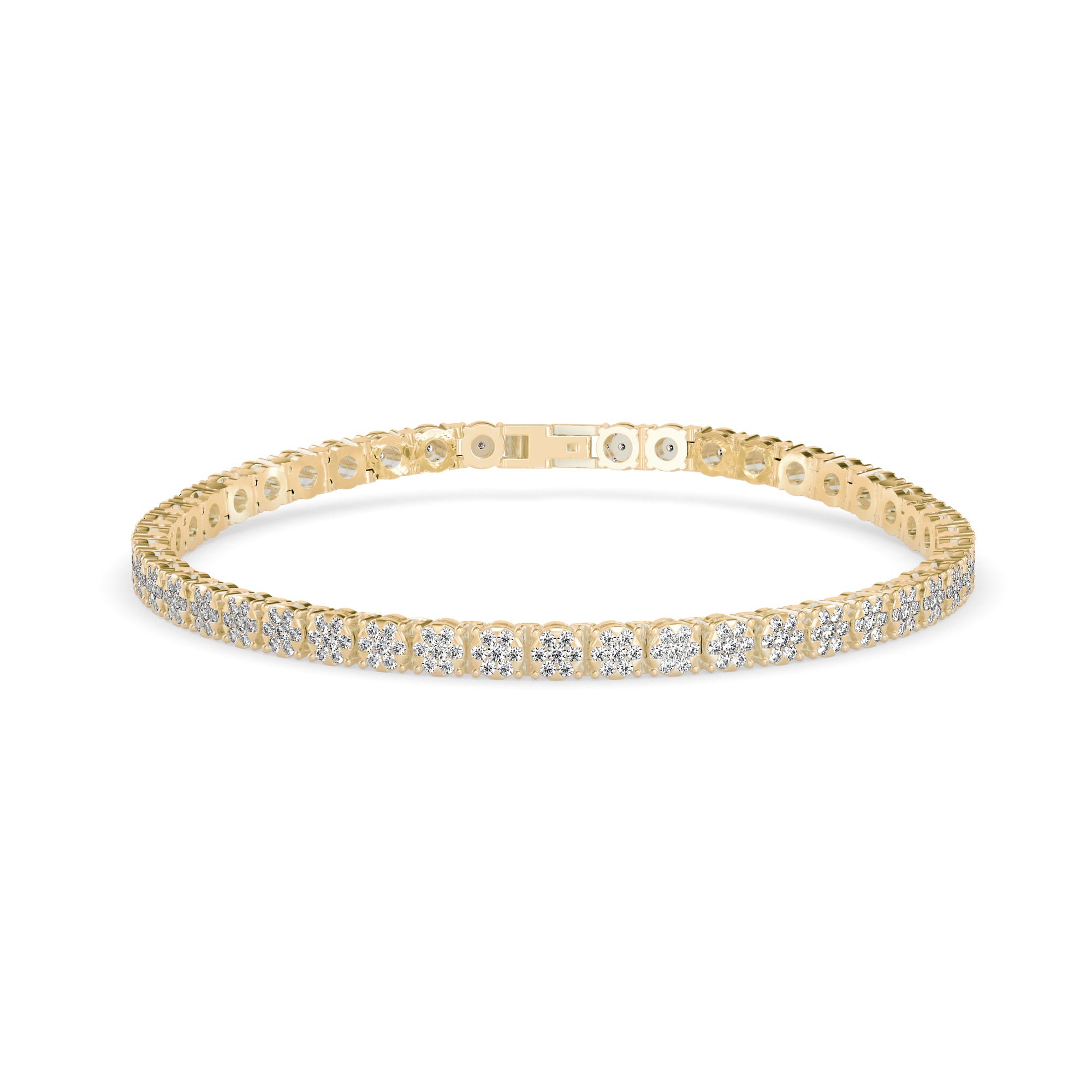 Egeria Diamond Tennis Bracelet-Golden