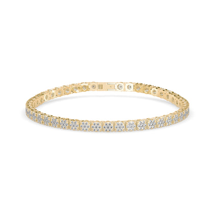 Egeria Diamond Tennis Bracelet-Golden