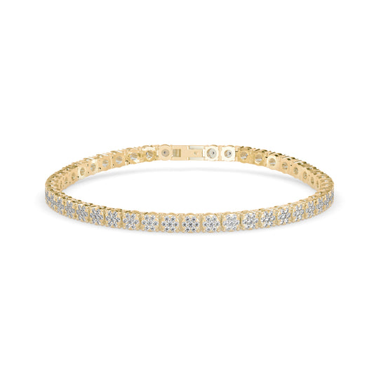 Egeria Diamond Tennis Bracelet-Golden