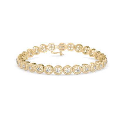 Lovell Tennis Diamond Bracelet-Golden