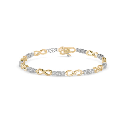 Tour Diamond Tennis Bracelet-Golden