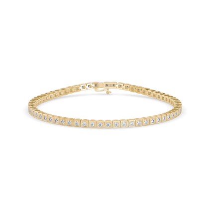 Sienna Diamond Tennis Bracelet-Golden