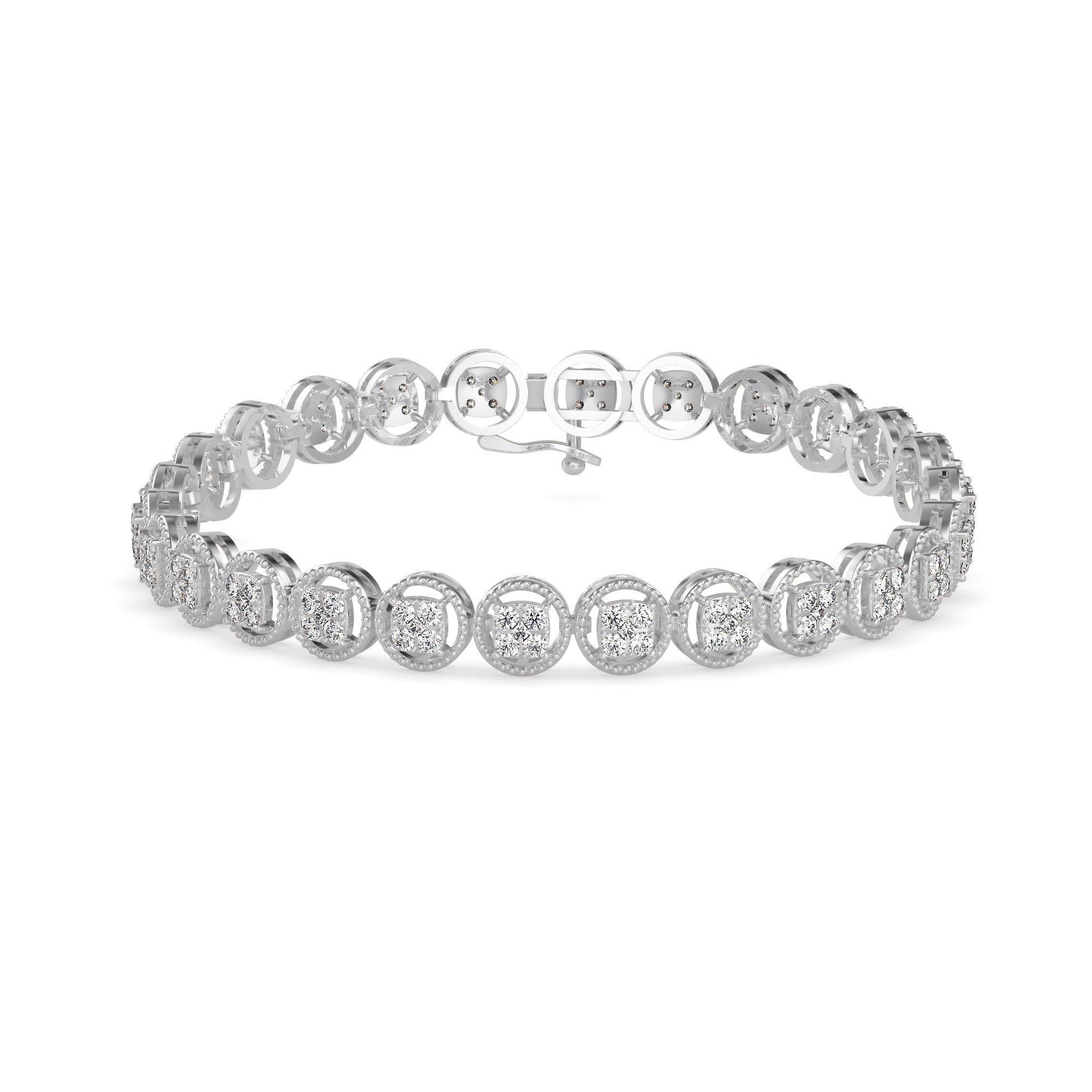 Venelia Diamond Tennis Bracelet-Silver