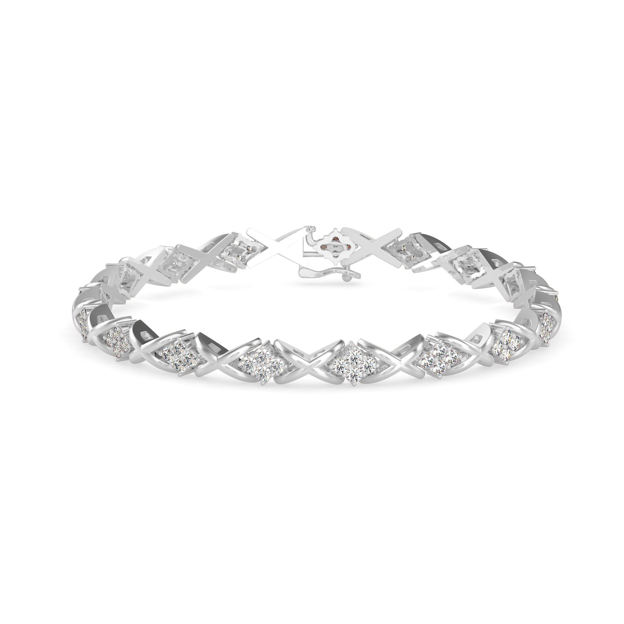 Diamond Petite Tennis Bracelet-Silver