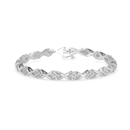 Diamond Petite Tennis Bracelet-Silver