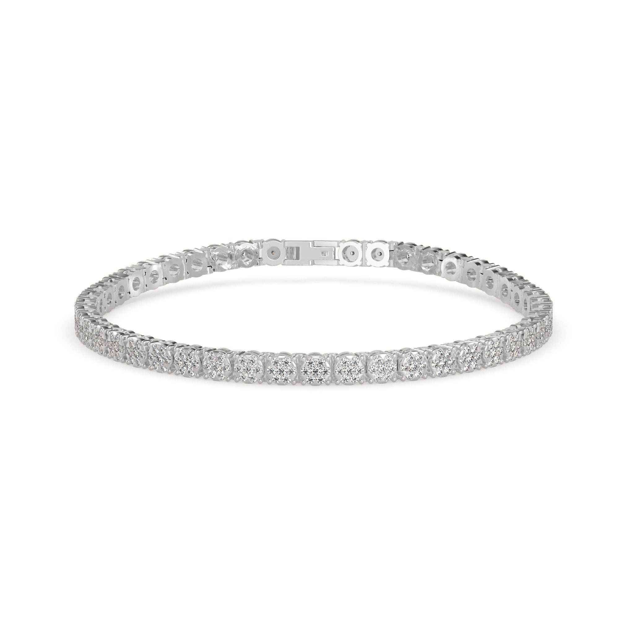 Egeria Diamond Tennis Bracelet-Silver