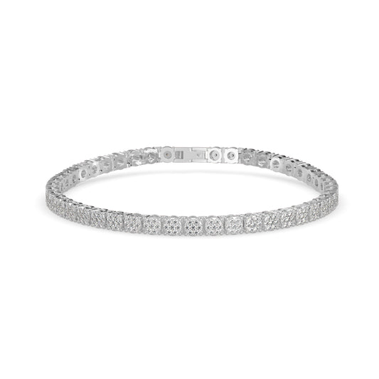 Egeria Diamond Tennis Bracelet-Silver