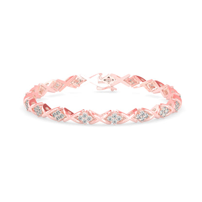 Diamond Petite Tennis Bracelet-Rose Gold