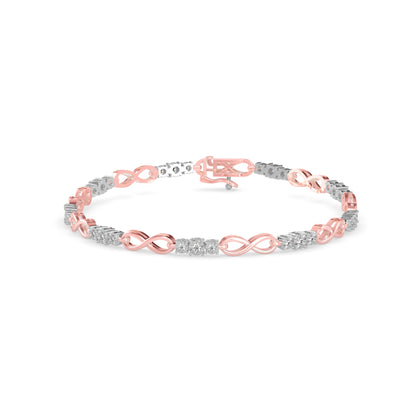 Tour Diamond Tennis Bracelet-Rose Gold