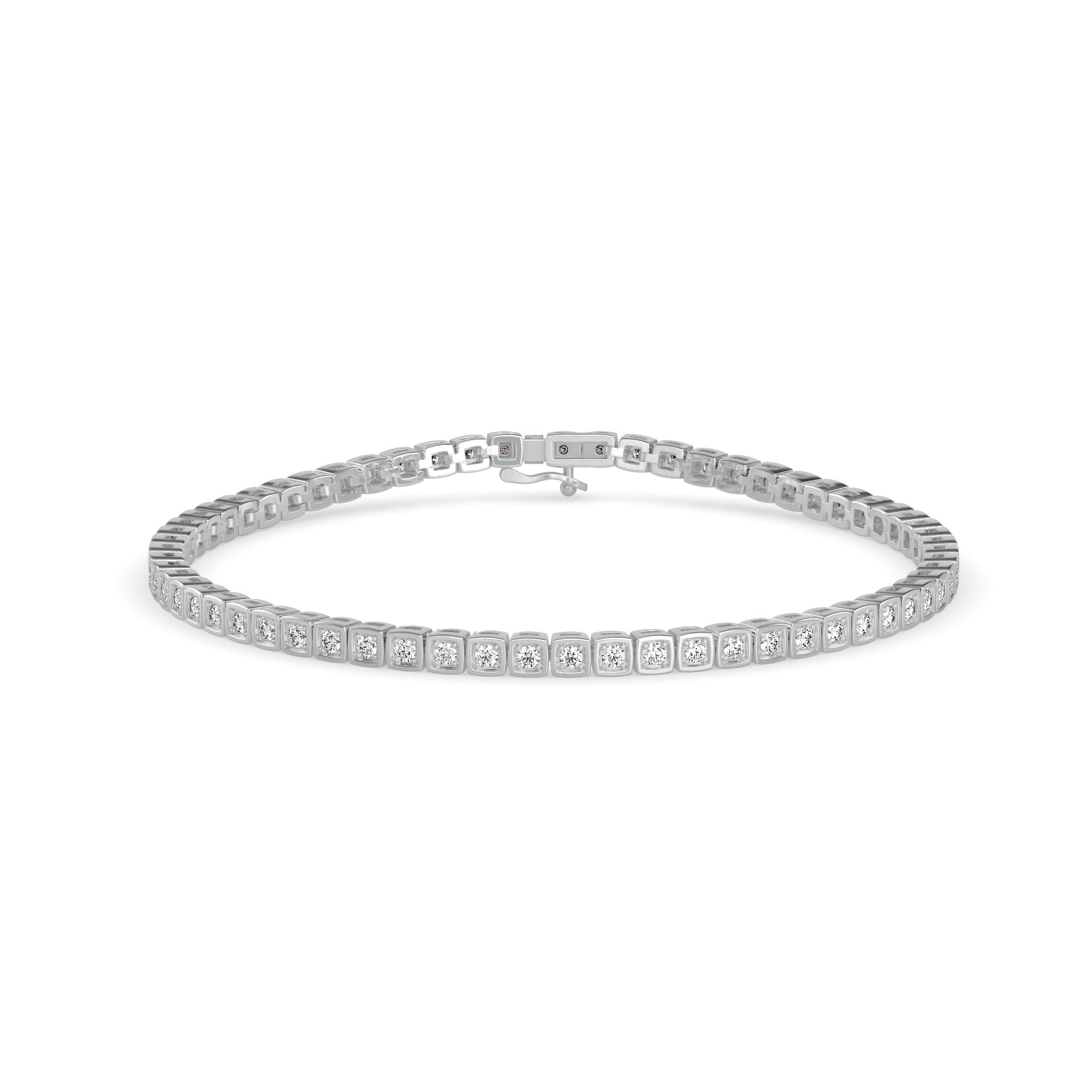 Sienna Diamond Tennis Bracelet-Silver